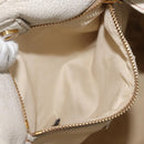 PRADA Tote Bag Leather Ivory Gold Auth 176345-23