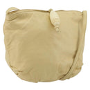 LOEWE Anagram Shoulder Bag Leather Beige Auth 176351-1