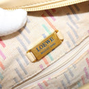 LOEWE Anagram Shoulder Bag Leather Beige Auth 176351-18
