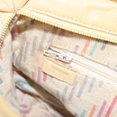 LOEWE Anagram Shoulder Bag Leather Beige Auth 176351-21