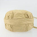 LOEWE Anagram Shoulder Bag Leather Beige Auth 176351-5