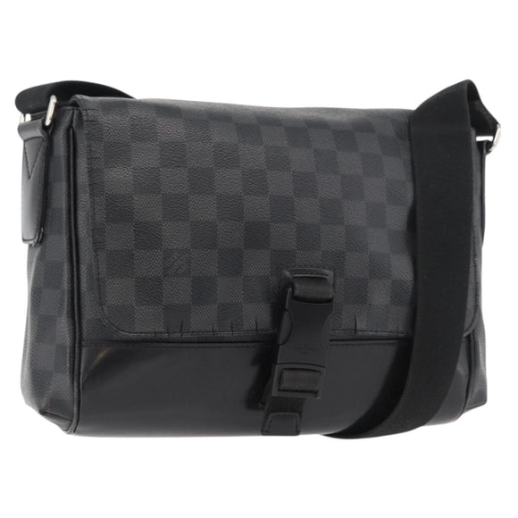 LOUIS VUITTON Damier Graphite Messenger PM Umhängetasche N41457 LV Auth 176357