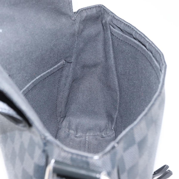 LOUIS VUITTON Damier Graphite Messenger PM Umhängetasche N41457 LV Auth 176357