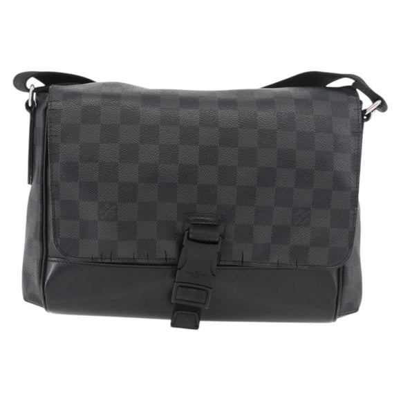 LOUIS VUITTON Damier Graphite Messenger PM Umhängetasche N41457 LV Auth 176357
