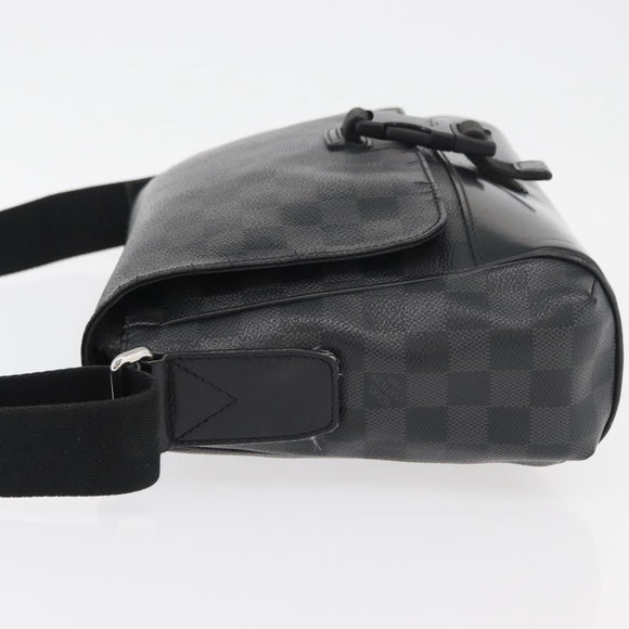 LOUIS VUITTON Damier Graphite Messenger PM Umhängetasche N41457 LV Auth 176357
