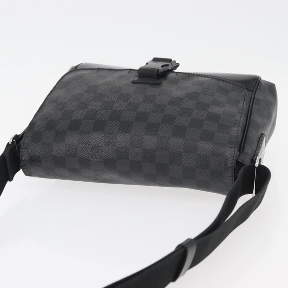 LOUIS VUITTON Damier Graphite Messenger PM Umhängetasche N41457 LV Auth 176357