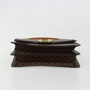 CELINE Macadam Canvas Hand Bag PVC Leather Brown Gold Auth 176358-10