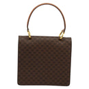 CELINE Macadam Canvas Hand Bag PVC Leather Brown Gold Auth 176358-3