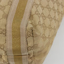GUCCI GG Canvas Sherry Line Tote Bag Beige 189669 Auth 176360A-14