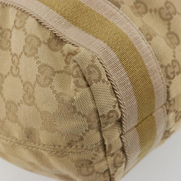 GUCCI GG Canvas Sherry Line Tote Bag Beige 189669 Auth 176360A