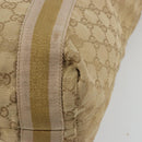 GUCCI GG Canvas Sherry Line Tote Bag Beige 189669 Auth 176360A-16