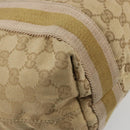 GUCCI GG Canvas Sherry Line Tote Bag Beige 189669 Auth 176360A-9