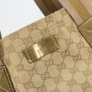 GUCCI GG Canvas Sherry Line Tote Bag Beige 189669 Auth 176360A-17