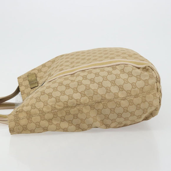 GUCCI GG Canvas Sherry Line Tote Bag Beige 189669 Auth 176360A