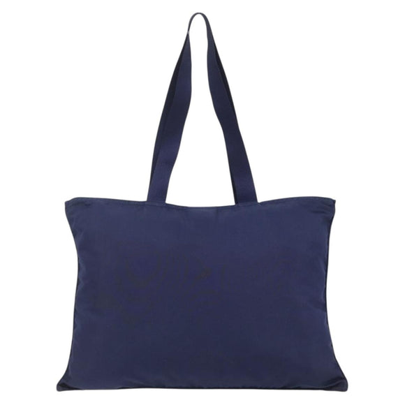 PRADA Tote Bag Nylon Navy Silver Auth 176361A