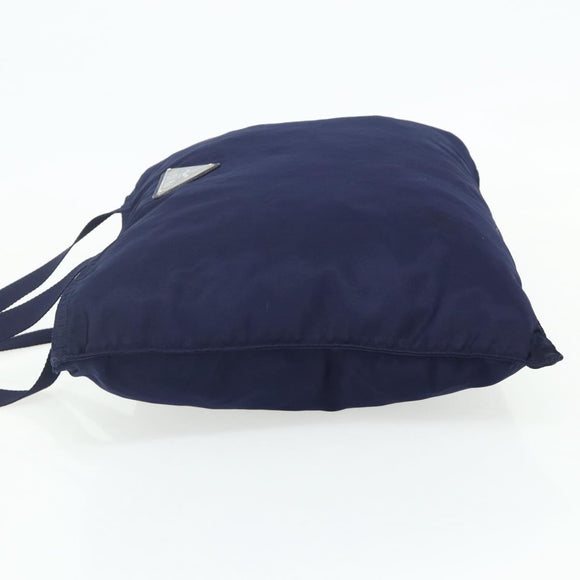 PRADA Tote Bag Nylon Navy Silver Auth 176361A