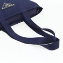 PRADA Tote Bag Nylon Navy Silver Auth 176361A-7