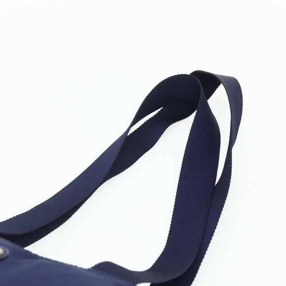 PRADA Tote Bag Nylon Navy Silver Auth 176361A