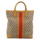 GUCCI GG Canvas Sherry Line Tote Bag Beige Gold 002 1093 3444 Auth 176362-2