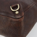 GUCCI GG Canvas Guccissima Tote Bag Leather Brown Gold 141472 Auth 176366-9