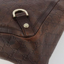 GUCCI GG Canvas Guccissima Tote Bag Leather Brown Gold 141472 Auth 176366-15