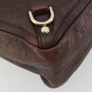GUCCI GG Canvas Guccissima Tote Bag Leather Brown Gold 141472 Auth 176366-16