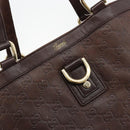 GUCCI GG Canvas Guccissima Tote Bag Leather Brown Gold 141472 Auth 176366-10