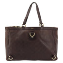 GUCCI GG Canvas Guccissima Tote Bag Leather Brown Gold 141472 Auth 176366-13