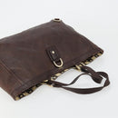 GUCCI GG Canvas Guccissima Tote Bag Leather Brown Gold 141472 Auth 176366-6