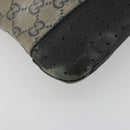 GUCCI GG Crystal Shoulder Bag Coated Canvas Navy Gold 145857 Auth 176367-8