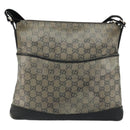 GUCCI GG Crystal Shoulder Bag Coated Canvas Navy Gold 145857 Auth 176367-13