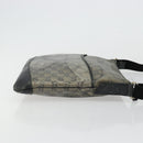 GUCCI GG Crystal Shoulder Bag Coated Canvas Navy Gold 145857 Auth 176367-3