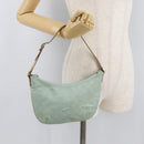 GUCCI GG Canvas Shoulder Bag Light Blue Gold 005 0813 Auth 176372A-21