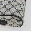 GUCCI GG Supreme Sherry Line Shoulder Bag PVC Navy Gold 010 378 Auth 176374-11