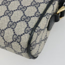 GUCCI GG Supreme Sherry Line Shoulder Bag PVC Navy Gold 010 378 Auth 176374-12