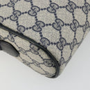 GUCCI GG Supreme Sherry Line Shoulder Bag PVC Navy Gold 010 378 Auth 176374-13