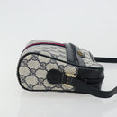 GUCCI GG Supreme Sherry Line Shoulder Bag PVC Navy Gold 010 378 Auth 176374-4