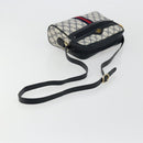GUCCI GG Supreme Sherry Line Shoulder Bag PVC Navy Gold 010 378 Auth 176374-7