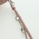 Miu Miu Matelasse Chain Shoulder Bag Leather 2way Pink Silver Auth 176382SAM-10
