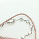 Miu Miu Matelasse Chain Shoulder Bag Leather 2way Pink Silver Auth 176382SAM-11
