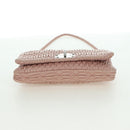 Miu Miu Matelasse Chain Shoulder Bag Leather 2way Pink Silver Auth 176382SAM-13
