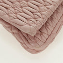 Miu Miu Matelasse Chain Shoulder Bag Leather 2way Pink Silver Auth 176382SAM-14
