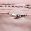 Miu Miu Matelasse Chain Shoulder Bag Leather 2way Pink Silver Auth 176382SAM-21