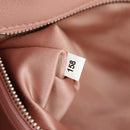 Miu Miu Matelasse Chain Shoulder Bag Leather 2way Pink Silver Auth 176382SAM-27