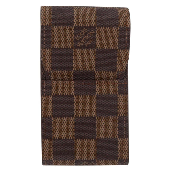 LOUIS VUITTON Damier Ebene Etui Cigarette Case N63024 LV Auth 176385A