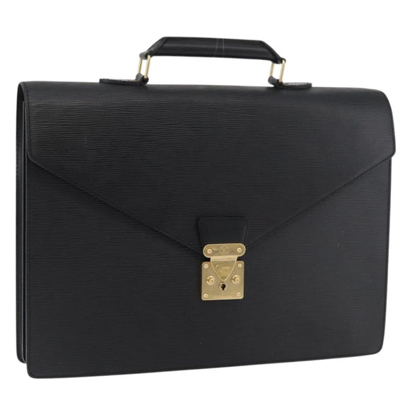 LOUIS VUITTON Epi Serviette Conseiller Business Bag Black M54422 LV Auth 176387A