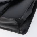 Christian Dior Chain Shoulder Bag Leather Black Gold Auth 176389-11