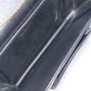 Christian Dior Chain Shoulder Bag Leather Black Gold Auth 176389-20