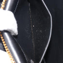 Christian Dior Chain Shoulder Bag Leather Black Gold Auth 176389-23