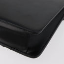 Christian Dior Chain Shoulder Bag Leather Black Gold Auth 176389A-16